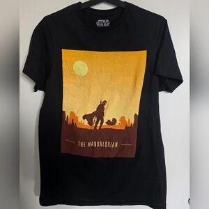 Star Wars The Mandalorian Black and Orange Tee
